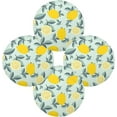 thumbnail image 2 of Coolnut Yellow Lemons Round Placemats Waterproof Non-Slip Washable Place Mats Polyester Table Mats Set of 4 Heat Resistant for Home Kitchen Holiday Party Home Decor Gifts, 2 of 7