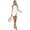White, variant on Women Tennis Dresses Side Split Above Knee Length Sports Dress Golf Workout Athletic Costume White XL
