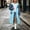 Blue, variant on Xdegoge Girls Long Raincoat Waterproof Windproof Rain Jacket with Clear Visor Hood Color Block Lightweight Windbreaker Outdoor Trench Coat Active Rainwear for Kids