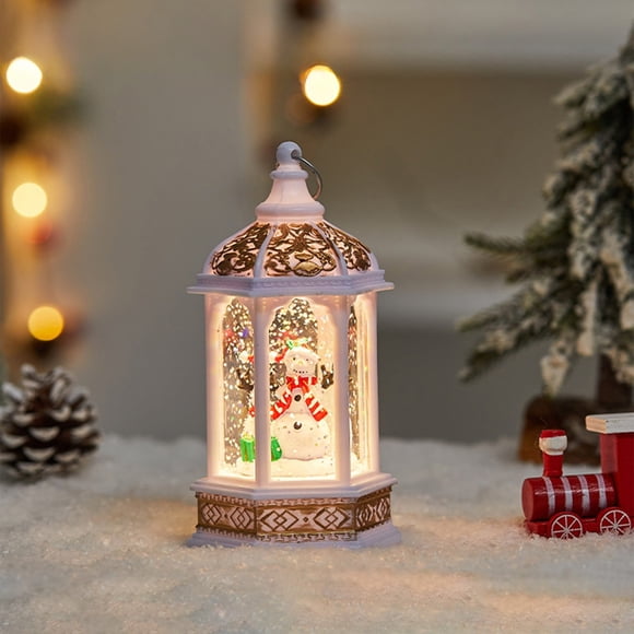 PEONAVET Light Decorations Christmas Lantern Decor Night Light Christmas Lanterns Desk Lamp Lighted Water Lantern Home Decor Lantern Christmas Party Supplies 110ml