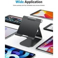 thumbnail image 2 of (Noir) Support de Tablette Réglable, Support Ipad, Base en Aluminium pour Tablette de Bureau, 2 of 5