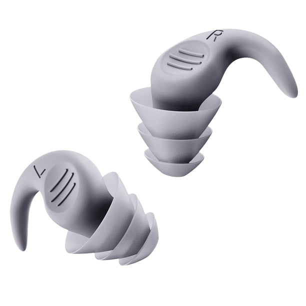 Tapones para los oídos insonorizados, tapones para dormir a prueba de ruido, tapones para los oídos de silicona impermeables, tapones para nadar, 1 par