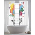 thumbnail image 4 of Funny Giraffes Sheer Curtains 96 Inch Length 2 Panels Set, Modern Abstract Art Colorful Clouds Voile Window Treatment Semi Sheer Long Curtains Drapes for Bedroom/Living Room/Kitchen 52"x96"x2, 4 of 7