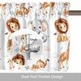 thumbnail image 6 of Cartoon Lions Giraffe Tiger Valance Curtain for Windows Cute Animal Leaf Musical Note Rod Pocket Curtain Valances Short Window Treatments Panels for Kitchen Bathroom Laundry Basement 56 x 16 Inch, 6 of 9
