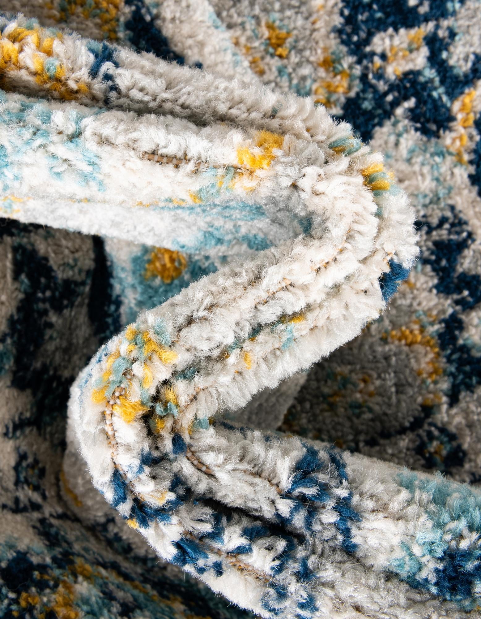 Unique Loom Madeline Vintage Collection Area Rug - Jackson (2' x 6' Runner Gray/Navy Blue)