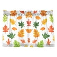 thumbnail image 7 of Yayeee Kitchen Curtains Light Filtering 27"x36" Rod Pocket Short Cafe Window Panel, Green Leaves, 7 of 7