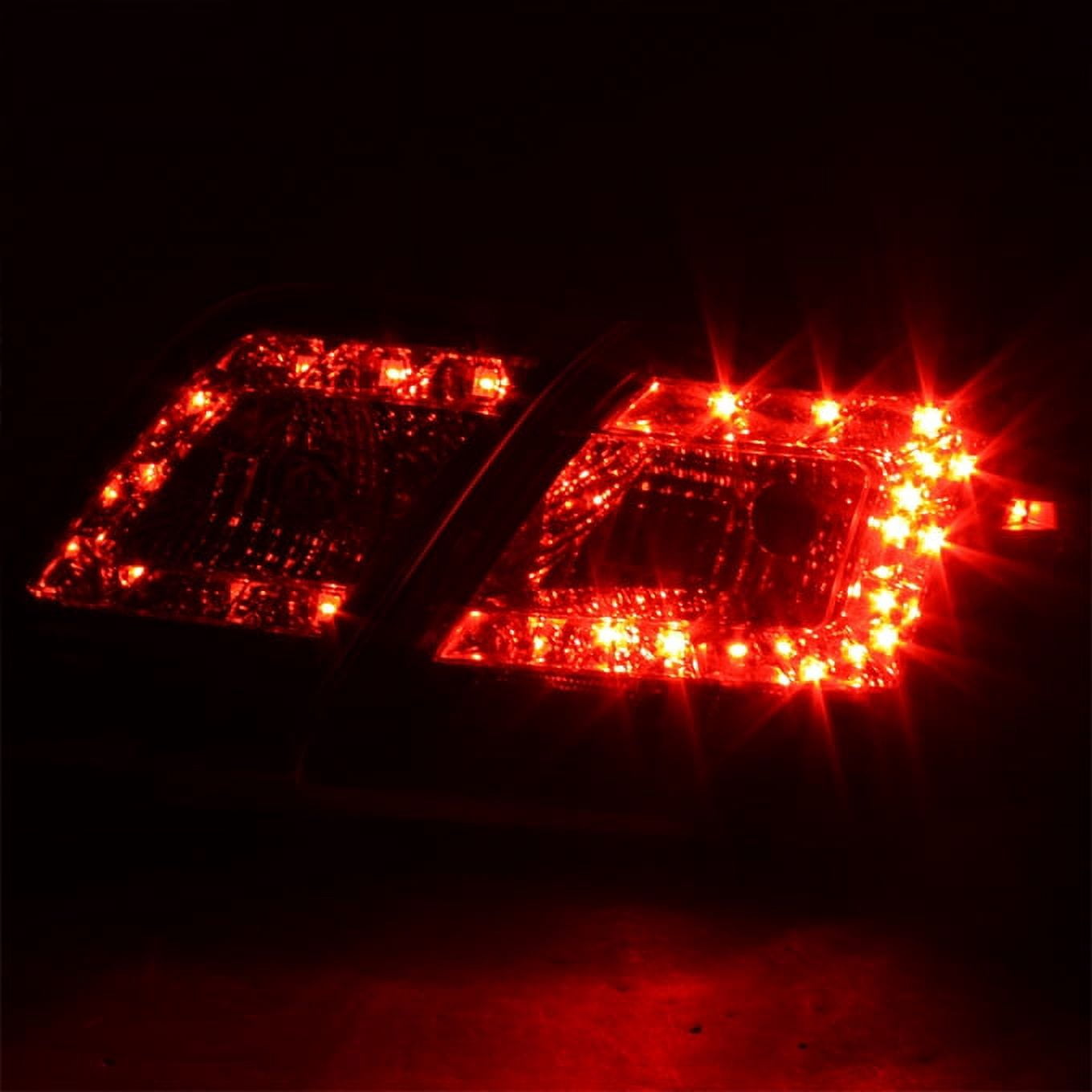 AKKON - For 07-09 Camry Base CE LE SE SLE Model Black Bezel Black LED Tail Lights Brake Lamps 4pcs Replacement
