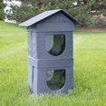 thumbnail image 2 of Kitty City Condominio para gatos al aire libre de 2 niveles, cama grande para gato, cubo apilable, c, 2 of 7