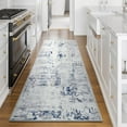 thumbnail image 3 of SIXHOME 2'x6' Runner Rug Machine Washable Runner Soft Modern Abstract Area Rug for Entryway Bedroom Kitchen Laundry Room Bathroom Aesthetic Home Decor Neutral Navy Blue Runner, 3 of 6