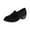 Black, variant on Women Pointed Toe Kitten Heel Loafers,Flock Pointy Toe Solid Color Flats Women's Dress Loafers Brown