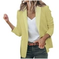 thumbnail image 2 of Aboser Casual Blazers for Women Work Office Blazer Jackets Lapel Open Front Cardigan Long Sleeve Business Suit Jacket Plus Size Fashion Blazers, 2 of 5