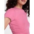 thumbnail image 5 of Scenario Women's Variegated Rib Tee with Short Sleeves, Sizes XS-XXXL, 5 of 6