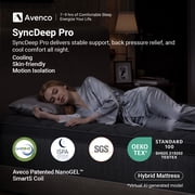 Avenco Noxa 12 Medium Memory Foam Hybrid Pocket Spring Mattress, Queen Size