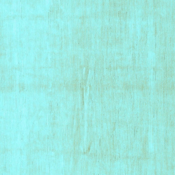 Ahgly Company Indoor Square Solid Light Blue Modern Area Rugs, 7' Square