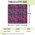 thumbnail image 2 of Square Tablecloth with Elastic Edges 34 * 34 Inch Pioneer Waterproof Flower Wallpaper Table Cover Washable Indoor and Outdoor for Party Kitchen Dinner Banquet Patio Picnic, 2 of 6