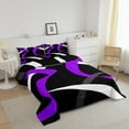 thumbnail image 3 of Erosebridal Geometric Stripe Comforter Sets Toddler Size,Abstract Artwork Comforters & Duvets,Geometry Lines Decor,Reversible,2pcs, 3 of 7