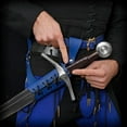 thumbnail image 3 of Mythrojan Medieval Left Hand Leather Sword Frog Universal Rapier Broadsword and Cutlass - Blue, 3 of 5
