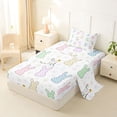 thumbnail image 2 of Erosebridal Kid Plaid Rabbit Print Twin Sheet Sets, Groovy Floral Bedding, 3 Pieces, 2 of 5