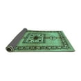 thumbnail image 2 of Ahgly Company Indoor Round Persian Turquoise Blue Traditional Area Rugs, 6' Round, 2 of 4