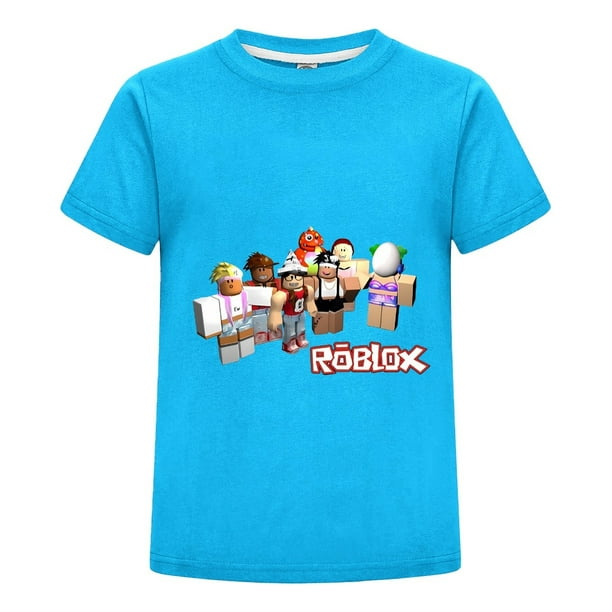 Ropa Infantil Roblox para Niño, Playera de Algodón con Estilo Gamer y Diseño de Personajes, Camiseta Cómoda para Verano, Ocasiones Especiales y Uso Diario