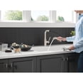 thumbnail image 2 of Delta Almari Brushed Nickel Kitchen Faucet with Pull-Out Sprayer, Modern Single Hole Kitchen Sink Faucet, Single Handle, Stainless, 2 of 8