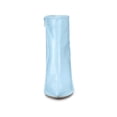thumbnail image 5 of BLISSFUL STEP Women's Boots Pointed Toe Zipper Patent Leather Ankle Chunky Boots Sky Blue 8, 5 of 5