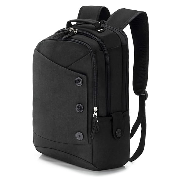KINGSLONG Sac à Dos pour Ordinateur Portable 15,6 Pouces pour Hommes Femmes, Sac d'Ordinateur Résistant à l'Eau avec Port de Charge USB. Sac pour Ordinateur Portable Adapté aux Cadeaux de Travail de Voyage Universitaire Noir