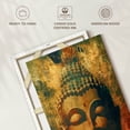 thumbnail image 6 of Elephant Stock Distressed Buddha Head Wall Art - Vertical Canvas Wall Art - Living Room Wall Decor - People Canvas - Brown And Gray Decor - 16" x 24", 6 of 8