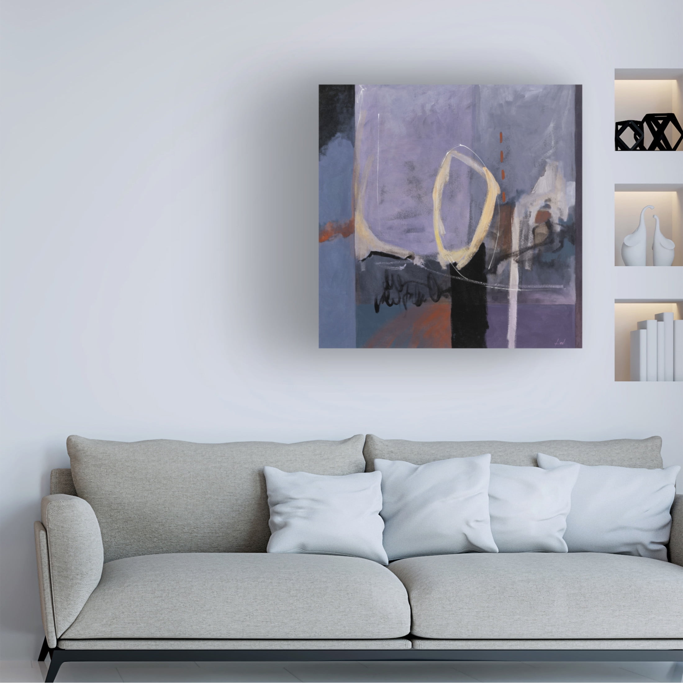 Canvas Wall Art - Pablo Esteban 'Loop Hole' Wall Art for Living Room, Bedroom, or Office Décor by Trademark Fine Art - 18 x 18 Inches