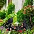 thumbnail image 4 of Estatua de metal con forma de gatito yuxing 2D para exteriores color negro, 4 of 5