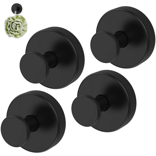 SUTENGDA 4 Pcs Crochets à Ventouse Supportant jusqu'à 15lbs Crochet à Ventouse Réutilisable Facile à Installer Crochet à Couronne Ventouse Durable pour Douche