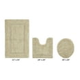 thumbnail image 2 of Better Trends 3 Piece Bath Rugs Set 100% Cotton U-Shape Toilet Mat Soft, Water Absorbent Reversible Machine Washable for Bathroom Decor Toilet Base (Lid 18x20 | 20x20 | 21x34) Sand Lux Collection, 2 of 4