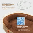 thumbnail image 3 of Laifug Memory Foam Oval Dog Bed (44x30x9Inches, Chocolate), Orthopedic Dog Bed for Dogs with Durable Waterproof Liner & Removable Washable Cover & Nonskid Bottom, 3 of 8