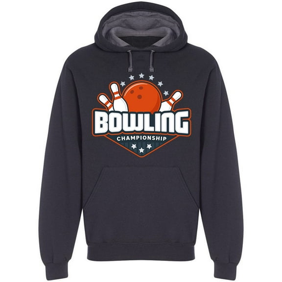 Bowling Championship Ball Pin Hoodie Men -Image by Shutterstock, Male Large