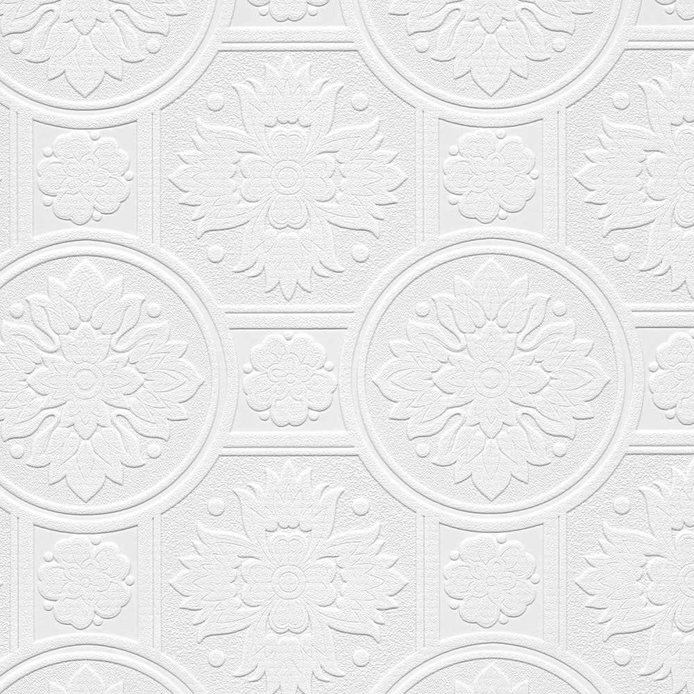 19th Century Tile Paintable Wallpaper