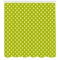 thumbnail image 3 of Ambesonne Retro Shower Curtain, Lime Vintage Polka Dots, 69"Wx75"L, Lime Green and White, 3 of 3