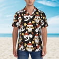 thumbnail image 4 of Balery Cute Dog Panda Print Men's Hawaiian Shirts Short Sleeve Beach Shirt Relaxed Fit Vacation Button Down Shirts-Medium, 4 of 9