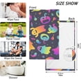 thumbnail image 5 of Coolnut Neon Halloween Bathroom Towels 2 Pieces 16×28 inches, Cotton Bath Towel Water Absorbent Lightweight Quickdry Towels for Bathroom Ktichen Travel Gym, 5 of 6