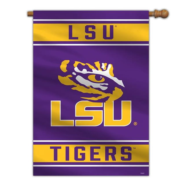 Fremont Die 28 x 40 in. LSU Tigers House Flag Style 2 Sided Banner
