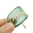 thumbnail image 4 of Unique Bargains 1 Pc Ponytail Buckle Hair Clip Wave Shape Hair Ponytail Cuff for Women Gold Tone Green, 4 of 5