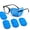 Blue, variant on Comfortable Eye Patches, Tutuviw 4 Pcs Reusable Single Glasses Eye Patch for Left Right Eye, Soft Single Eye Patches for Boys and Girls, Pink