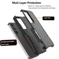 thumbnail image 3 of For Samsung S24 5G 6.2" Case ,Sturdy Phone Case for Galaxy S24 5G 2024,Tiflook Shockproof Protection Heavy Duty Armor Hard Plastic & Rubber Rugged Bumper 2-in-1 Case Cover ( Black ), 3 of 6