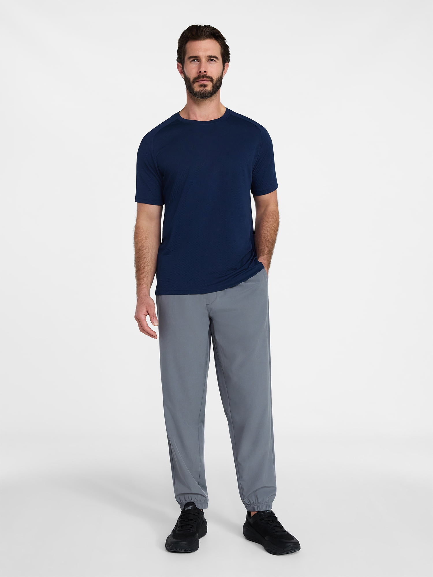 Athletic Works Men's and Big Men's DriWorks Mesh Tee with Short Sleeves, Sizes XS-5XL