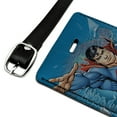 thumbnail image 2 of Superman Breaking the Ice Rectangle Leather Luggage Card Suitcase Carry-On ID Tag, 2 of 5
