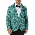 thumbnail image 1 of Blazer Floral INSPIRE CHIC para Hombre con Solapa Notch de Una Botón Retro, Chaqueta Deportiva XL Verde Oscuro, 1 of 6