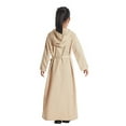 thumbnail image 6 of lnmuld Kids Coats Elegant Arabic Kaftan Robe National Traditional Embroidered Attire for Teenage Girls Long Sleeve Dress Set Solid Color Size:4-5 Years, 6 of 8