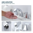 thumbnail image 4 of WOWOW 8 in. Widespread Double Handle High Arc Bathroom Faucet with Drain Kit included in Chrome, 4 of 7