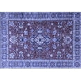 thumbnail image 1 of Ahgly Company Machine Washable Indoor Rectangle Persian Blue Traditional Area Rugs, 2' x 5', 1 of 4
