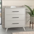 thumbnail image 4 of Alpine Furniture Tranquility Petite Commode en Bois à 3 Tiroirs, Blanc, 4 of 5