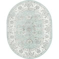 thumbnail image 2 of Rugs.com Aurelia Collection Rug – 8' x 10' Oval Aqua Medium-Pile Rug Perfect For Living Rooms, Large Dining Rooms, Open Floorplans, 2 of 4